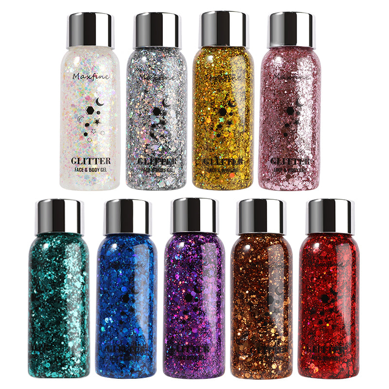 Waterproof High Gloss Glitter Gel Eye Nail Hair Body Face Makeup Multifunctional Body Decoration Fo 3