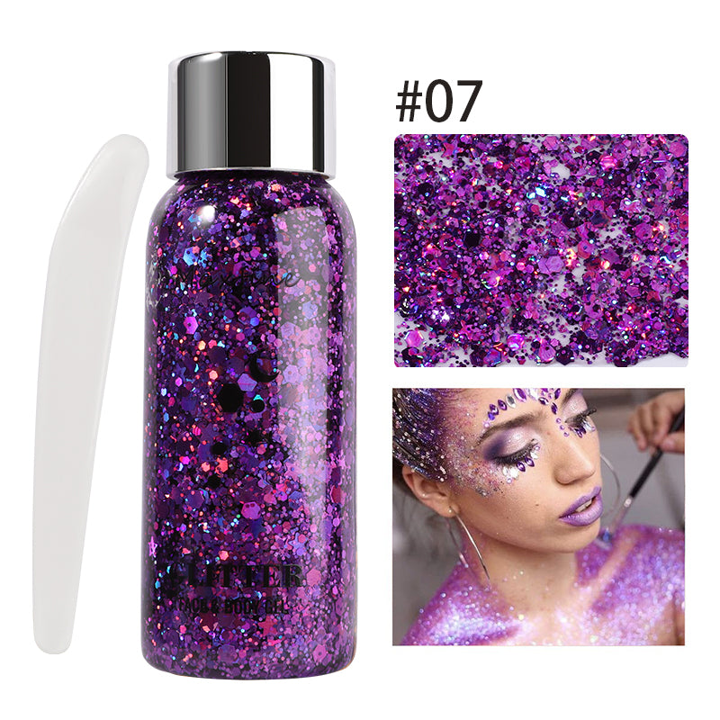 Waterproof High Gloss Glitter Gel Eye Nail Hair Body Face Makeup Multifunctional Body Decoration Fo 12