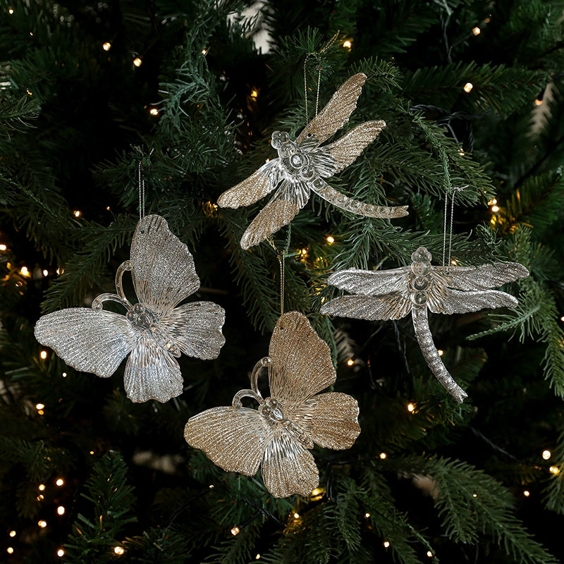 Christmas Butterfly Ball Ornament, Party Wall Hanging Pendant, New Year Decor Accessories, Festive Holiday Decoration