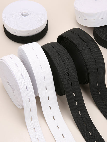 Braided Button Hole Elastic Belt Elastic Stretch Belt For Sewing DIY Clothing Accessories 2