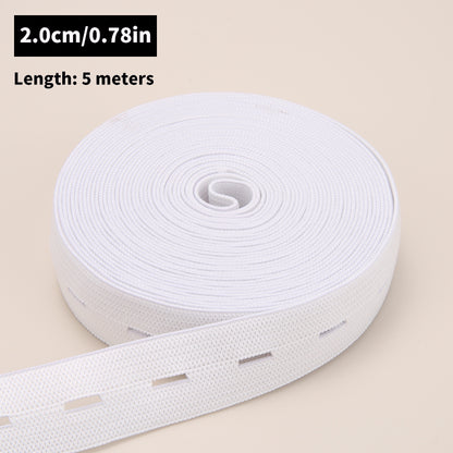 Braided Button Hole Elastic Belt Elastic Stretch Belt For Sewing DIY Clothing Accessories 5