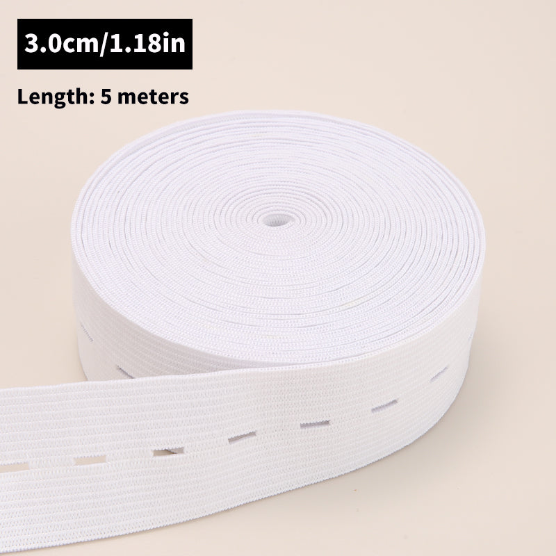 Braided Button Hole Elastic Belt Elastic Stretch Belt For Sewing DIY Clothing Accessories 7