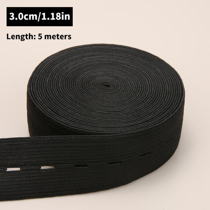 Braided Button Hole Elastic Belt Elastic Stretch Belt For Sewing DIY Clothing Accessories 10