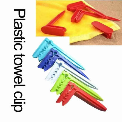 Beach Towel Clip Set of 4 Camping Mat and Cloth Holder