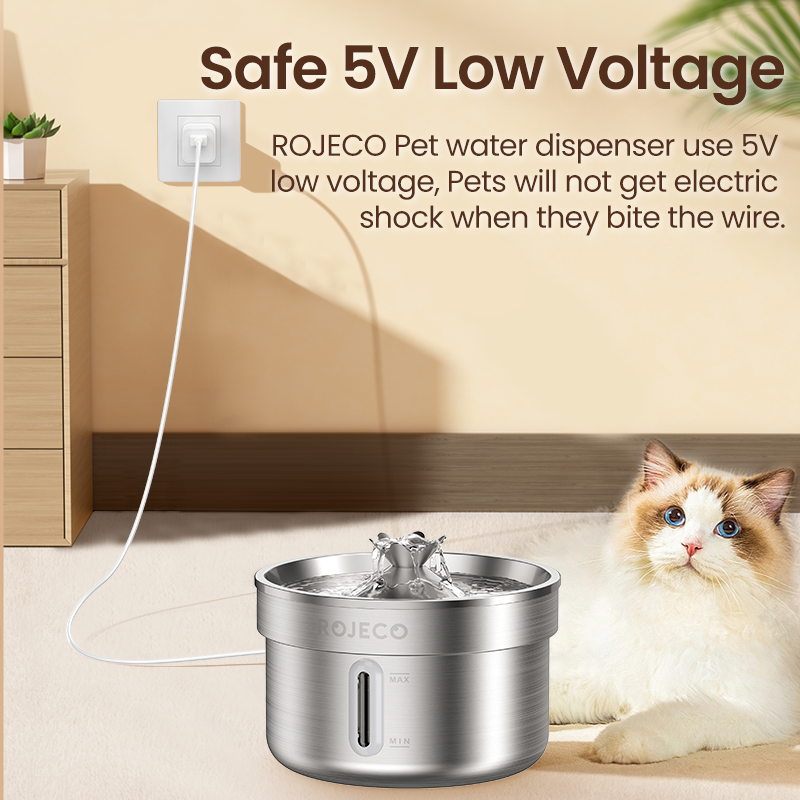 Automatic Cat Water Fountain Smart Pet Stainless Steel Pet Drinking Fountain Water Dispenser For Do 1