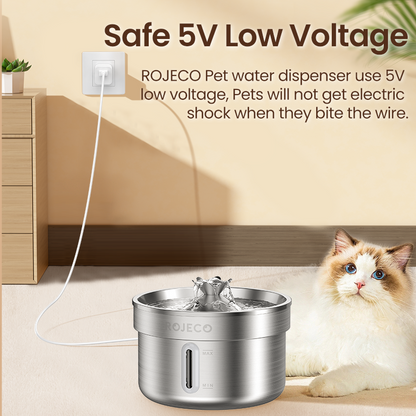 Automatic Cat Water Fountain Smart Pet Stainless Steel Pet Drinking Fountain Water Dispenser For Do 1