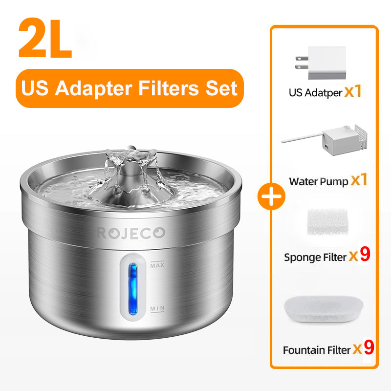 Automatic Cat Water Fountain Smart Pet Stainless Steel Pet Drinking Fountain Water Dispenser For Do 7