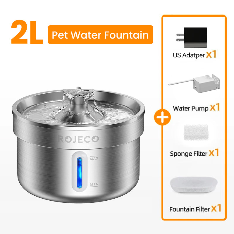 Automatic Cat Water Fountain Smart Pet Stainless Steel Pet Drinking Fountain Water Dispenser For Do 6