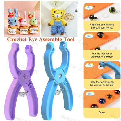 Safety Eye Installation Tool for Plush Toys and Crochet Projects