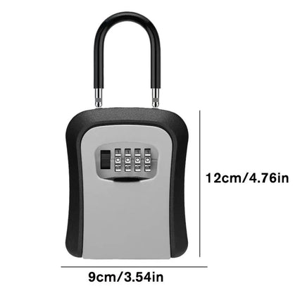 Wall Mounted Key Lock Box 4 Digit Combination Security Key Safe 3