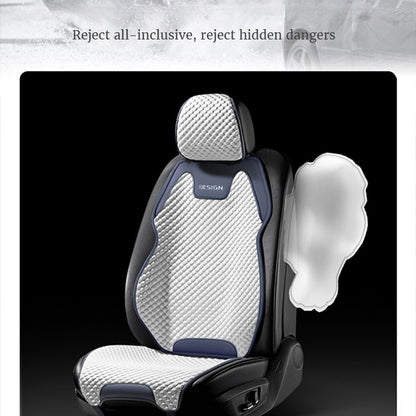 Four Seasons Ice Silk Car Seat Cushion, Breathable Durable Seat Cover, Universal Split Front Seat Comfort Pad