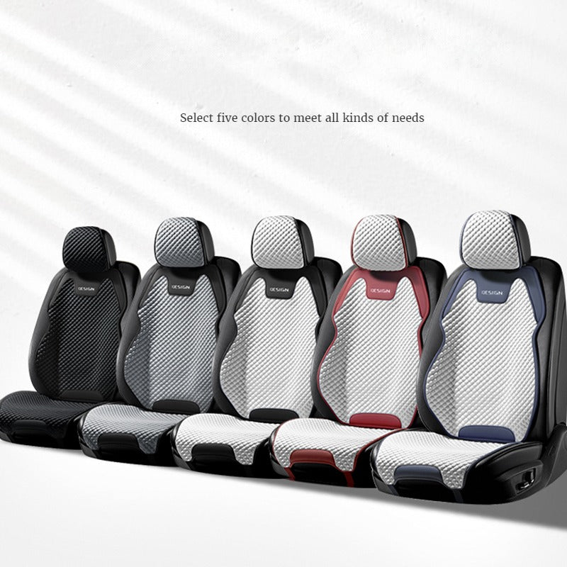 Four Seasons Ice Silk Car Seat Cushion, Breathable Durable Seat Cover, Universal Split Front Seat Comfort Pad