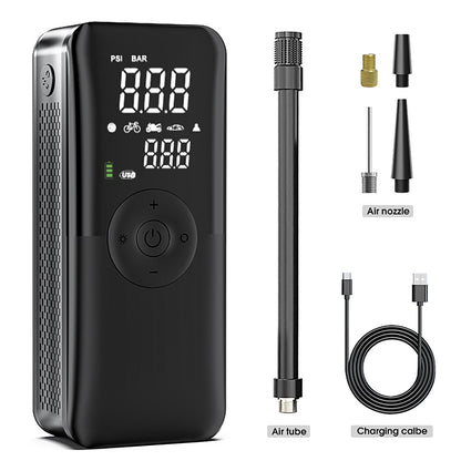 Portable Cordless Air Pump Tire Inflator Rechargeable Digital Compressor For Car Motorcycle Bicycle 5