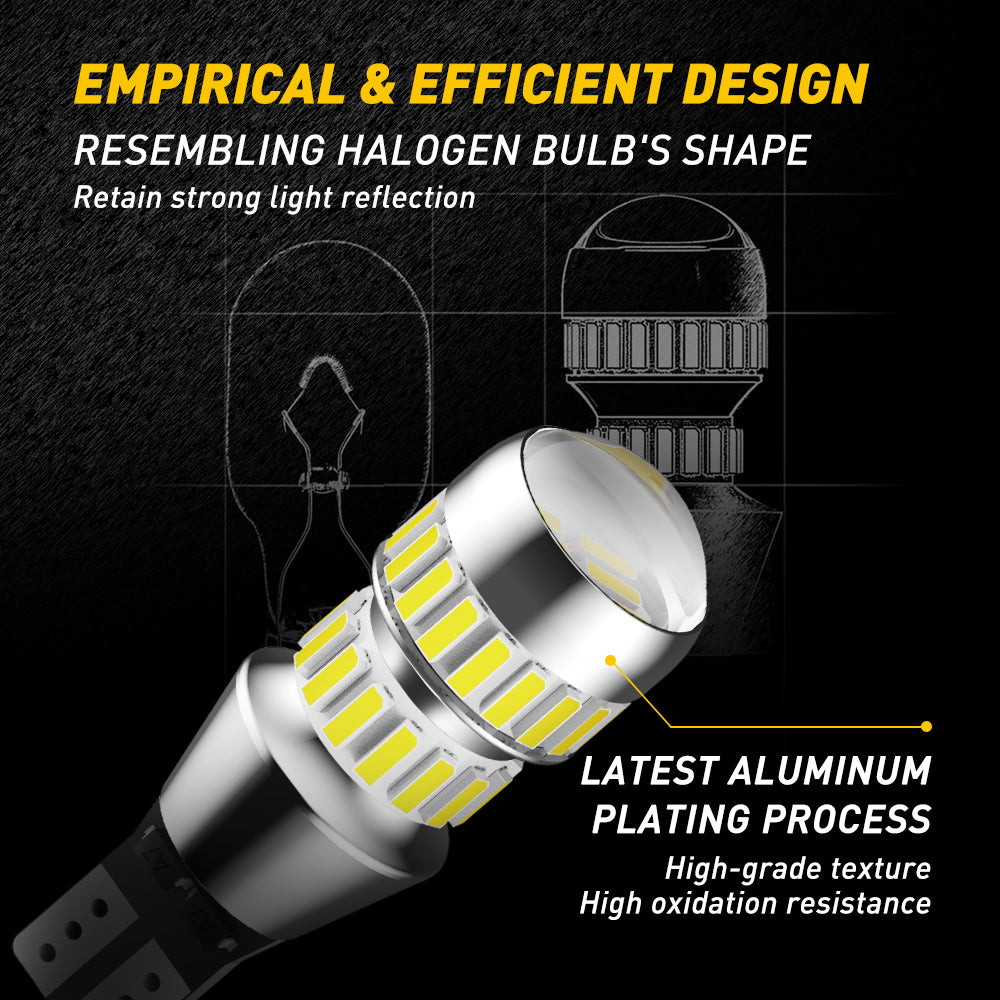 White LED Backup Light Canbus Error Free Auto Bulbs Car Reverse Parking Lamp 4