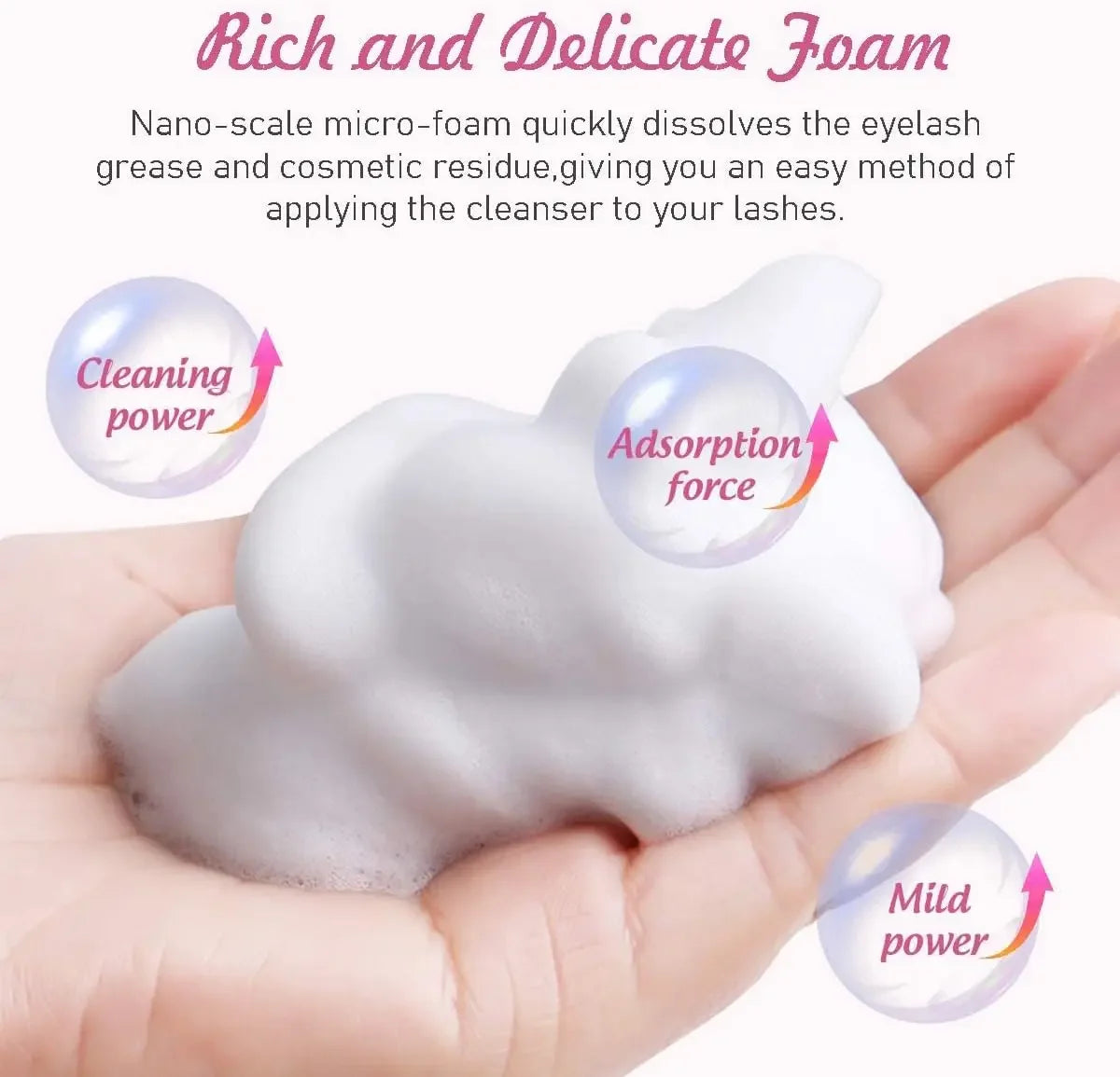 Eyelid Deep Clean Cleanser Lanthome Eyelash Extension Shampoo Foam Makeup Tools Mascara Remover Sal 1