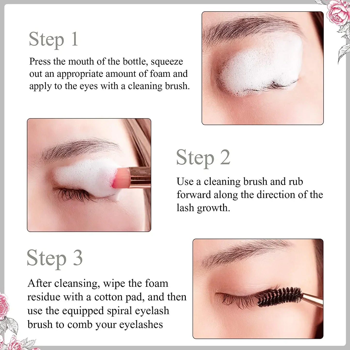 Eyelid Deep Clean Cleanser Lanthome Eyelash Extension Shampoo Foam Makeup Tools Mascara Remover Sal 2