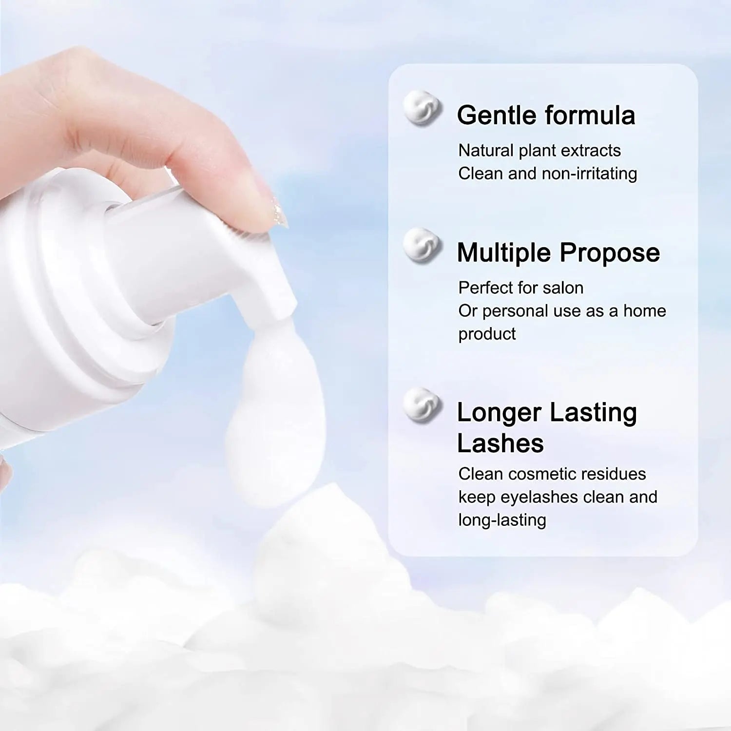 Eyelid Deep Clean Cleanser Lanthome Eyelash Extension Shampoo Foam Makeup Tools Mascara Remover Sal 3