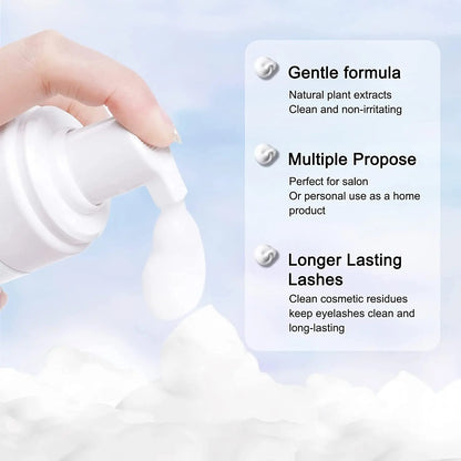 Eyelid Deep Clean Cleanser Lanthome Eyelash Extension Shampoo Foam Makeup Tools Mascara Remover Sal 3