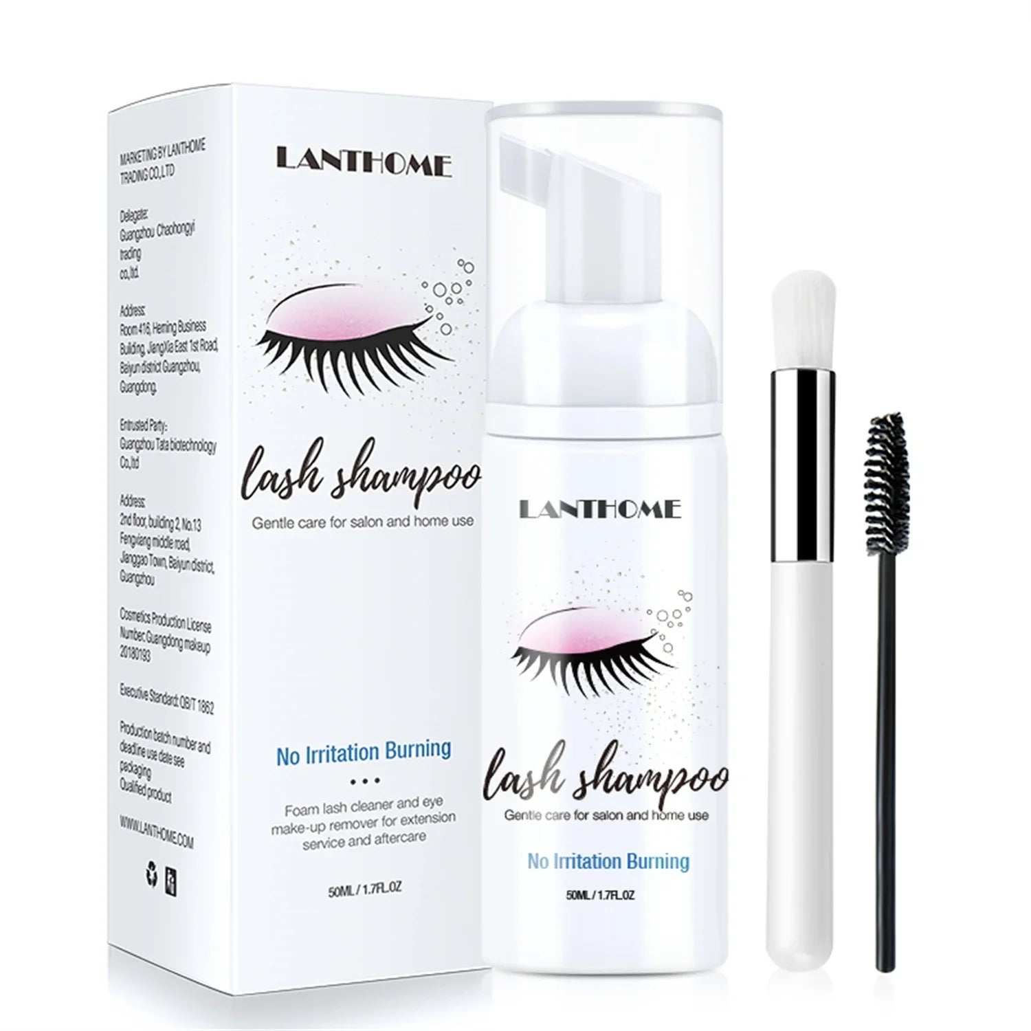 Eyelid Deep Clean Cleanser Lanthome Eyelash Extension Shampoo Foam Makeup Tools Mascara Remover Sal 5