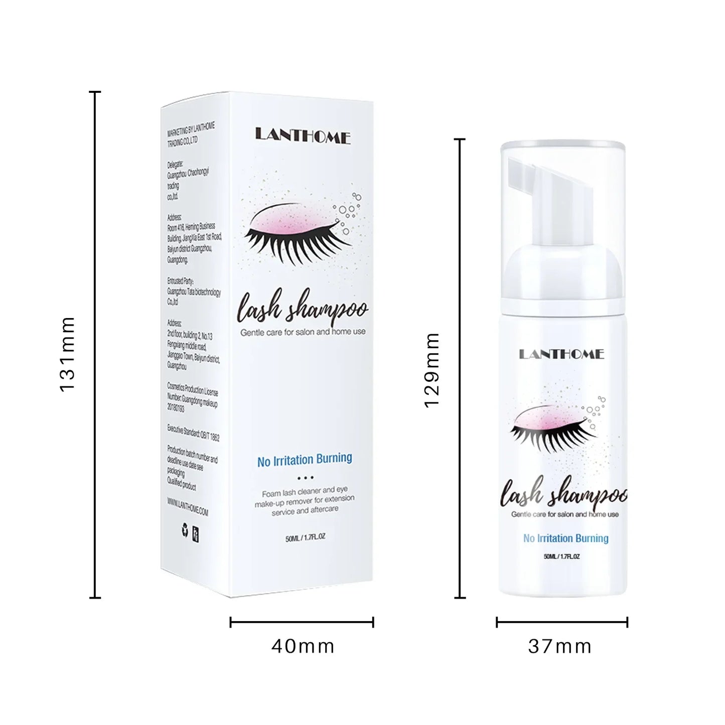 Eyelid Deep Clean Cleanser Lanthome Eyelash Extension Shampoo Foam Makeup Tools Mascara Remover Sal 4