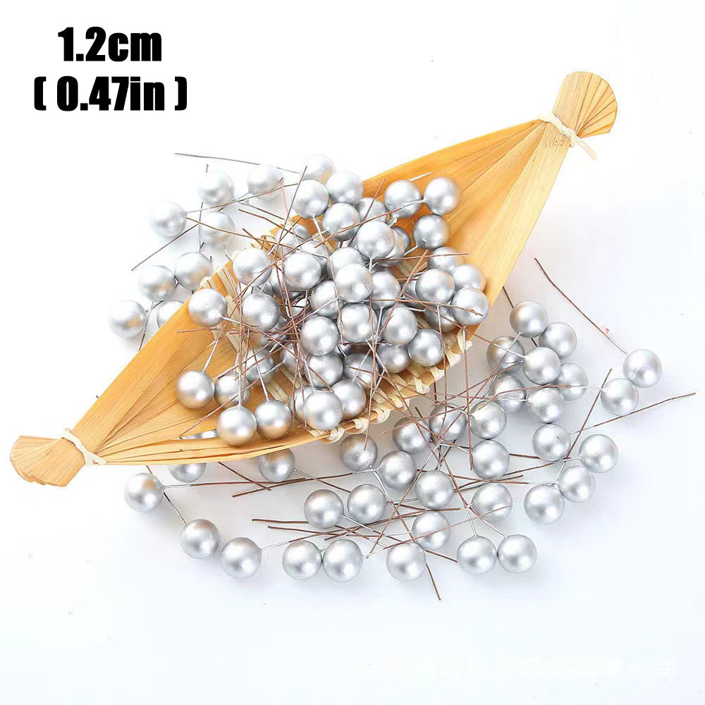 Mini Artificial Berries Red Fake Berry Cherry Stamen For Christmas DIY Floral Wreath Ornament New Y 2