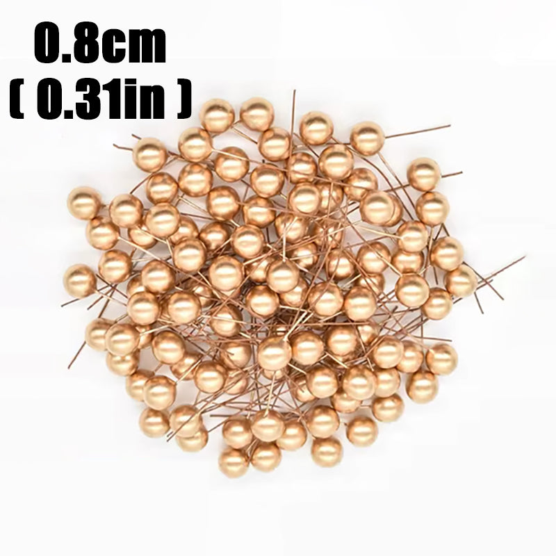 Mini Artificial Berries Red Fake Berry Cherry Stamen For Christmas DIY Floral Wreath Ornament New Y 4