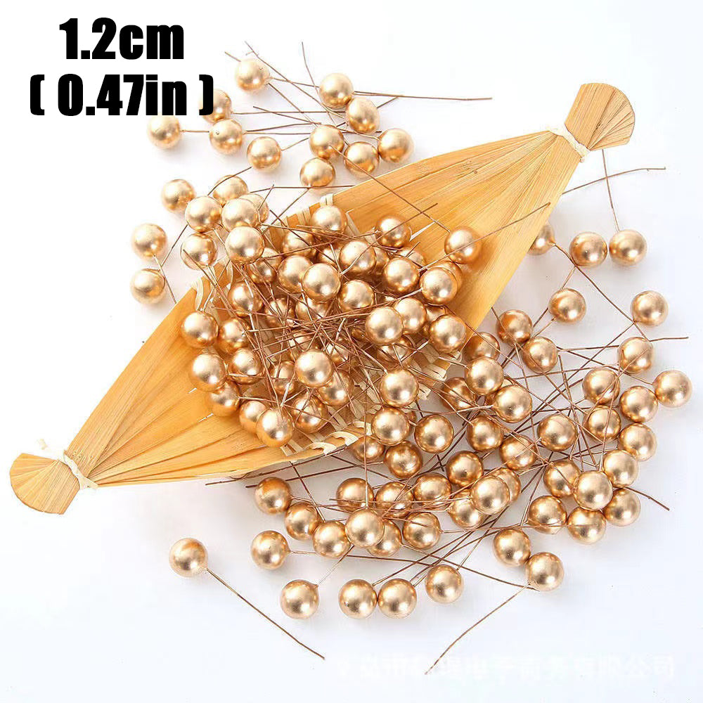 Mini Artificial Berries Red Fake Berry Cherry Stamen For Christmas DIY Floral Wreath Ornament New Y 5