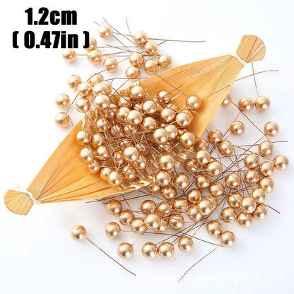 Mini Artificial Berries Red Fake Berry Cherry Stamen For Christmas DIY Floral Wreath Ornament New Y 5