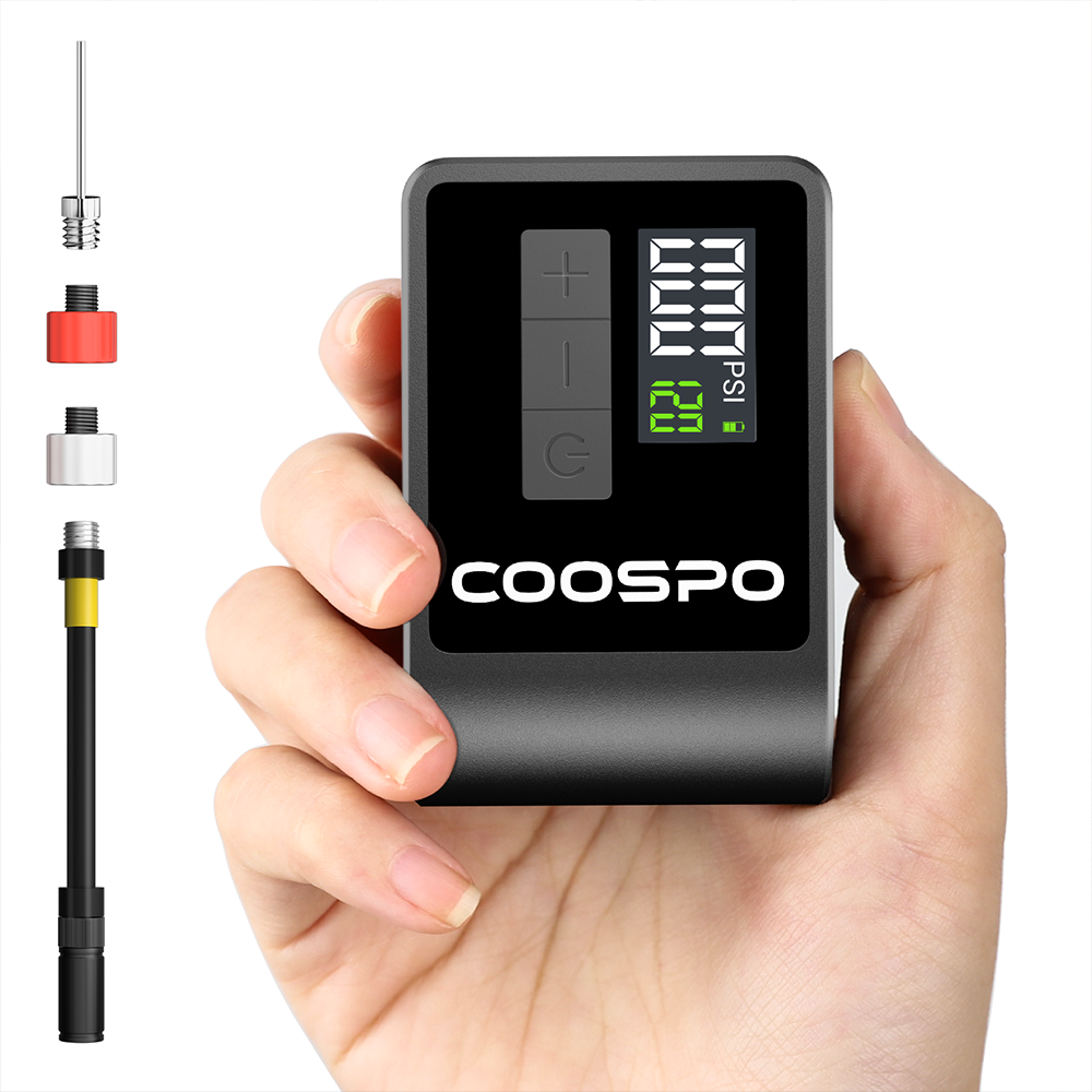 Portable Digital Inflator, Mini Electric Air Pump, Bike Accessories for Schrader and Presta Tires