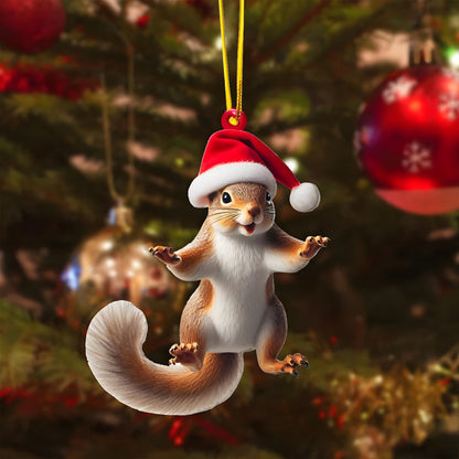 2D Christmas Tree Pendant 2D Flat Acrylic Xmas Tree Hanging Ornaments Cartoon Home Decor New Year C 1