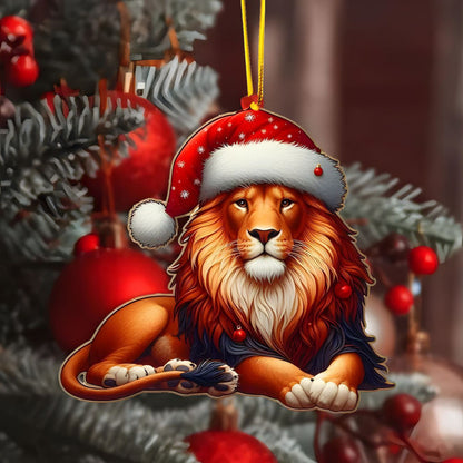 2D Christmas Tree Pendant 2D Flat Acrylic Xmas Tree Hanging Ornaments Cartoon Home Decor New Year C 12