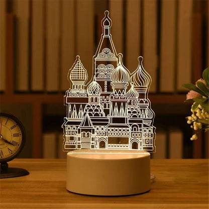 3D Visual Illusion LED Desk Lamp  Creative Night Light Gift For Kids 16