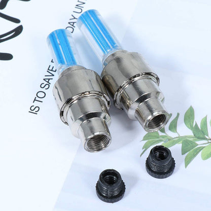 Neon Bicycle Spoke Light LED Bicycle Valve Light Night Riding Warning Bicycle Tire Valve Light Acce 2