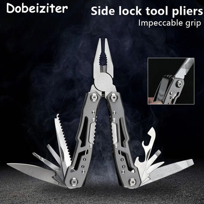 Outdoor Camping Multitool Stainless Steel Folding Knife Pliers Survival Gear