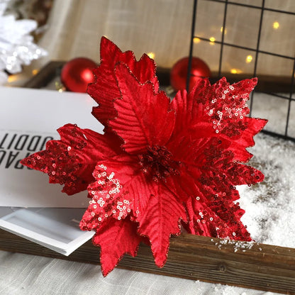 Wedding Decorations Christmas Artificial Flowers Home Decor Navidad New Year Tree Decorations Dried 7