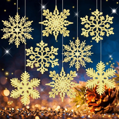 Christmas Paper Snowflake Hanging Decor, Tree Pendant Ornaments, Home Room Decoration, New Year Gifts Accessory