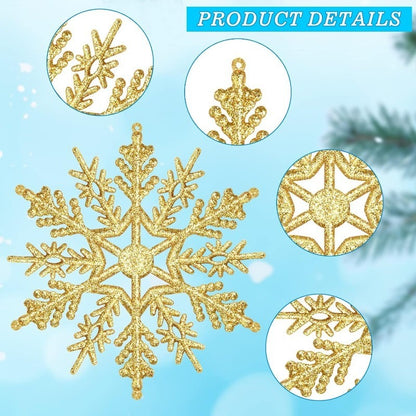 Christmas Paper Snowflake Hanging Decor, Tree Pendant Ornaments, Home Room Decoration, New Year Gifts Accessory