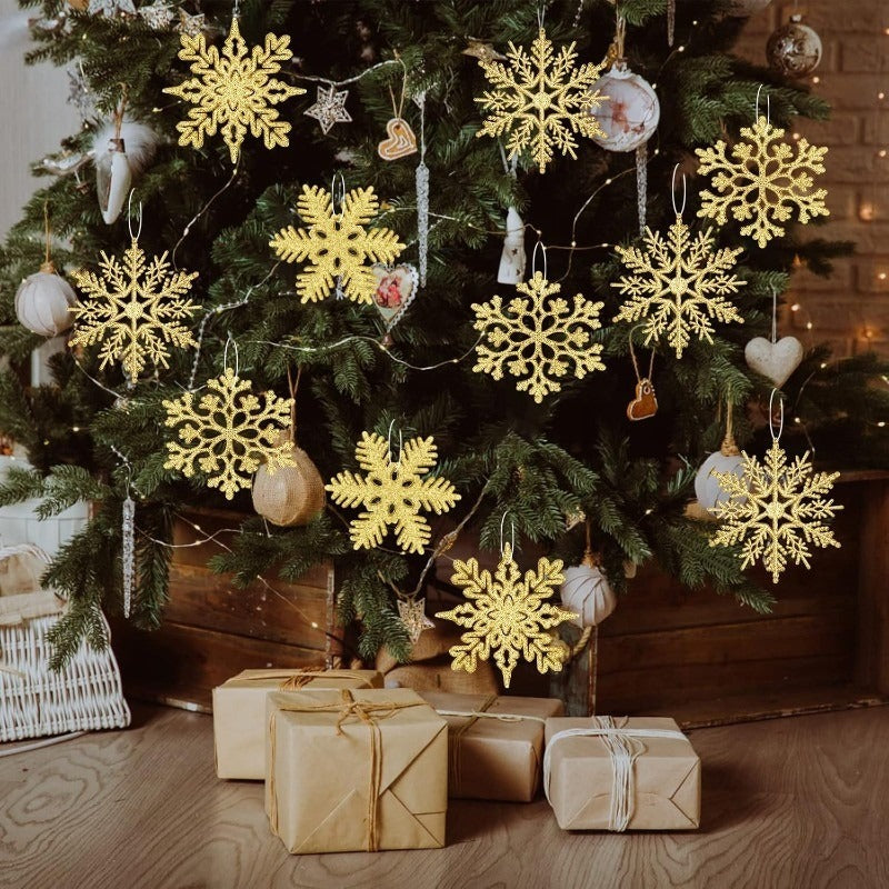 Christmas Paper Snowflake Hanging Decor, Tree Pendant Ornaments, Home Room Decoration, New Year Gifts Accessory