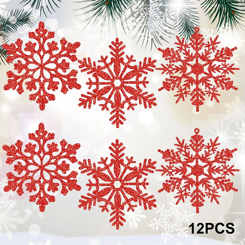 Christmas Paper Snowflake Hanging Decor, Tree Pendant Ornaments, Home Room Decoration, New Year Gifts Accessory