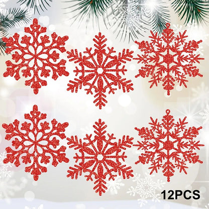 Christmas Paper Snowflake Hanging Decor, Tree Pendant Ornaments, Home Room Decoration, New Year Gifts Accessory