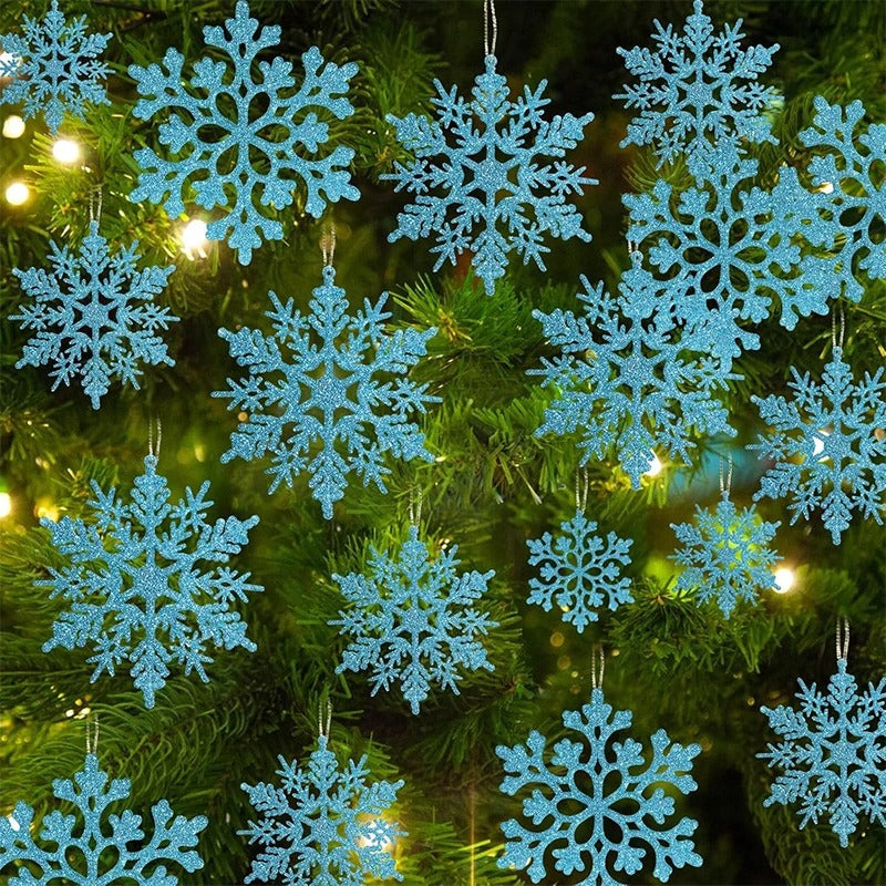 Christmas Paper Snowflake Hanging Decor, Tree Pendant Ornaments, Home Room Decoration, New Year Gifts Accessory
