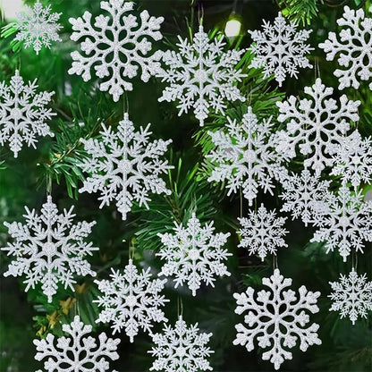 Christmas Paper Snowflake Hanging Decor, Tree Pendant Ornaments, Home Room Decoration, New Year Gifts Accessory