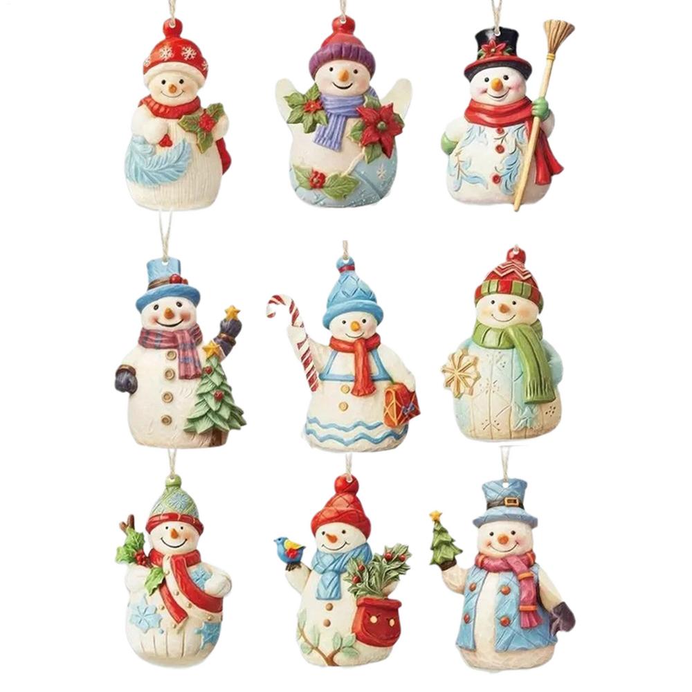 Christmas Tree Decorative Hangable, Snowman Christmas Decorations, Pendant For Home Decor, Ornaments Piece Wood Crafts