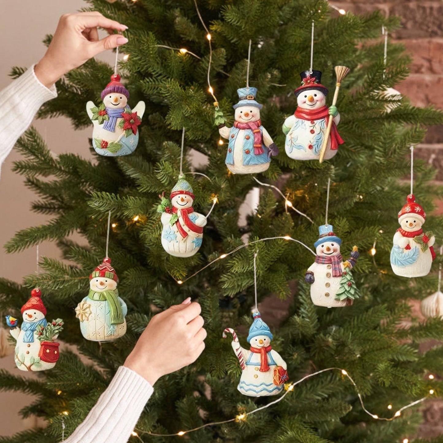 Christmas Tree Decorative Hangable, Snowman Christmas Decorations, Pendant For Home Decor, Ornaments Piece Wood Crafts