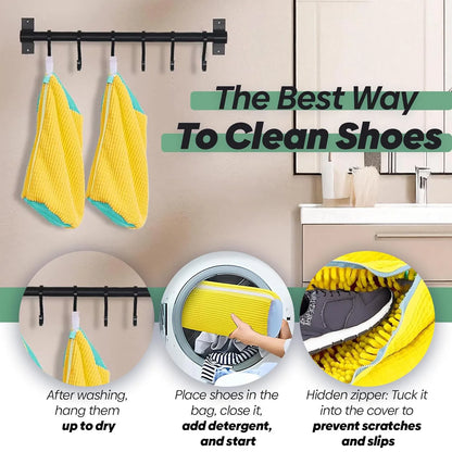 Sneaker Cleaning, Reusable Shoe Washing Bag, Laundry Shoe Bag For Washer Dryer, Shoe Washing Machine