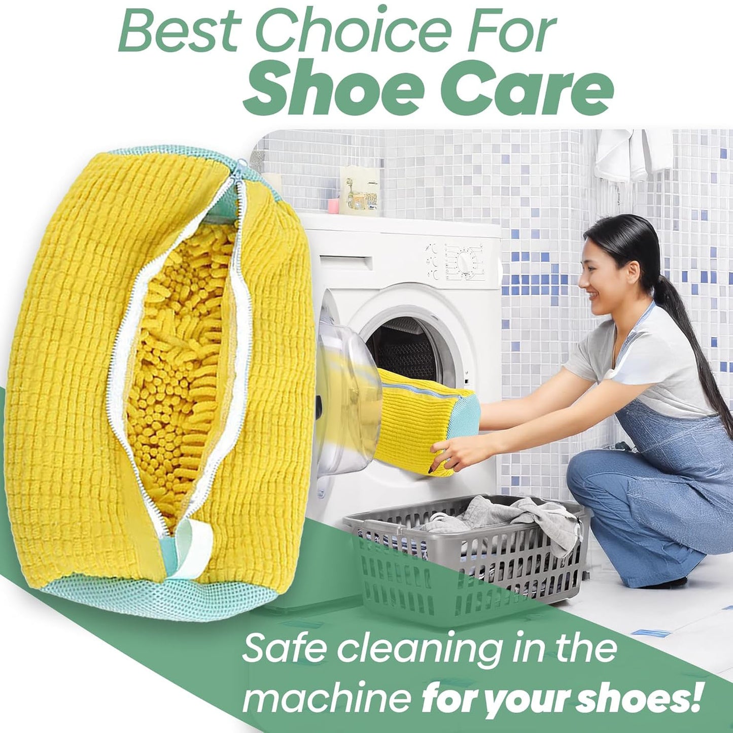 Sneaker Cleaning, Reusable Shoe Washing Bag, Laundry Shoe Bag For Washer Dryer, Shoe Washing Machine