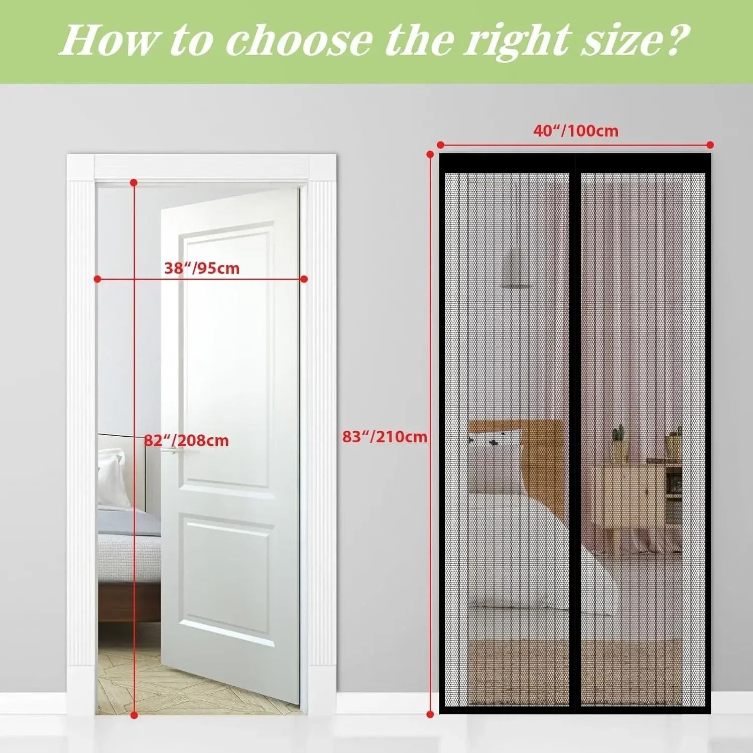 Heavy Duty Magnetic Screen Door Mesh Curtain 1