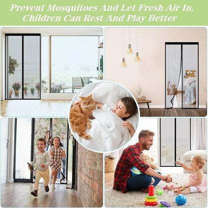 Heavy Duty Magnetic Screen Door Mesh Curtain 3
