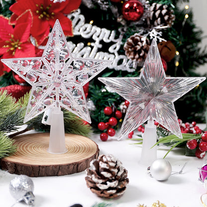Christmas Glowing Star Ornament Hanging Tree Pendant Festive Home Room Decor Navidad New Year Gifts 3