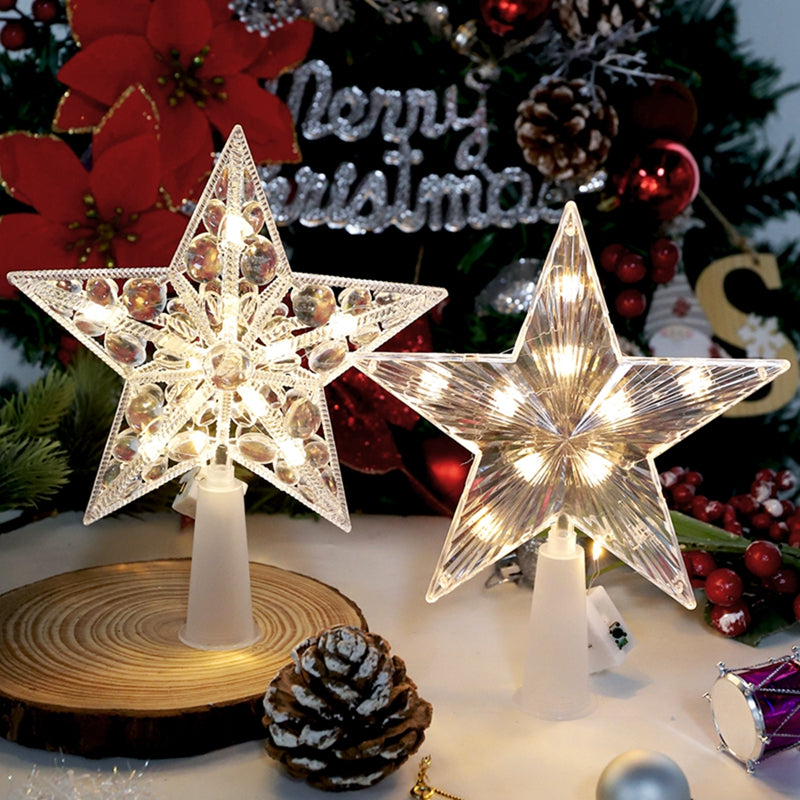 Christmas Glowing Star Ornament Hanging Tree Pendant Festive Home Room Decor Navidad New Year Gifts 4
